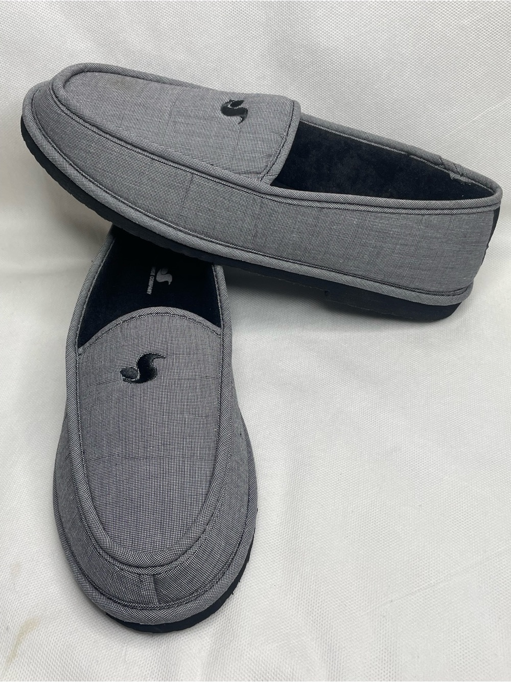 DVS Francisco Slipper Shoes Mens Size XL (US 11.5-13) Black Chambray DV00062963